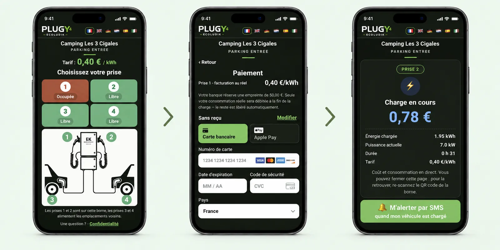 Paiement de la recharge par QR code